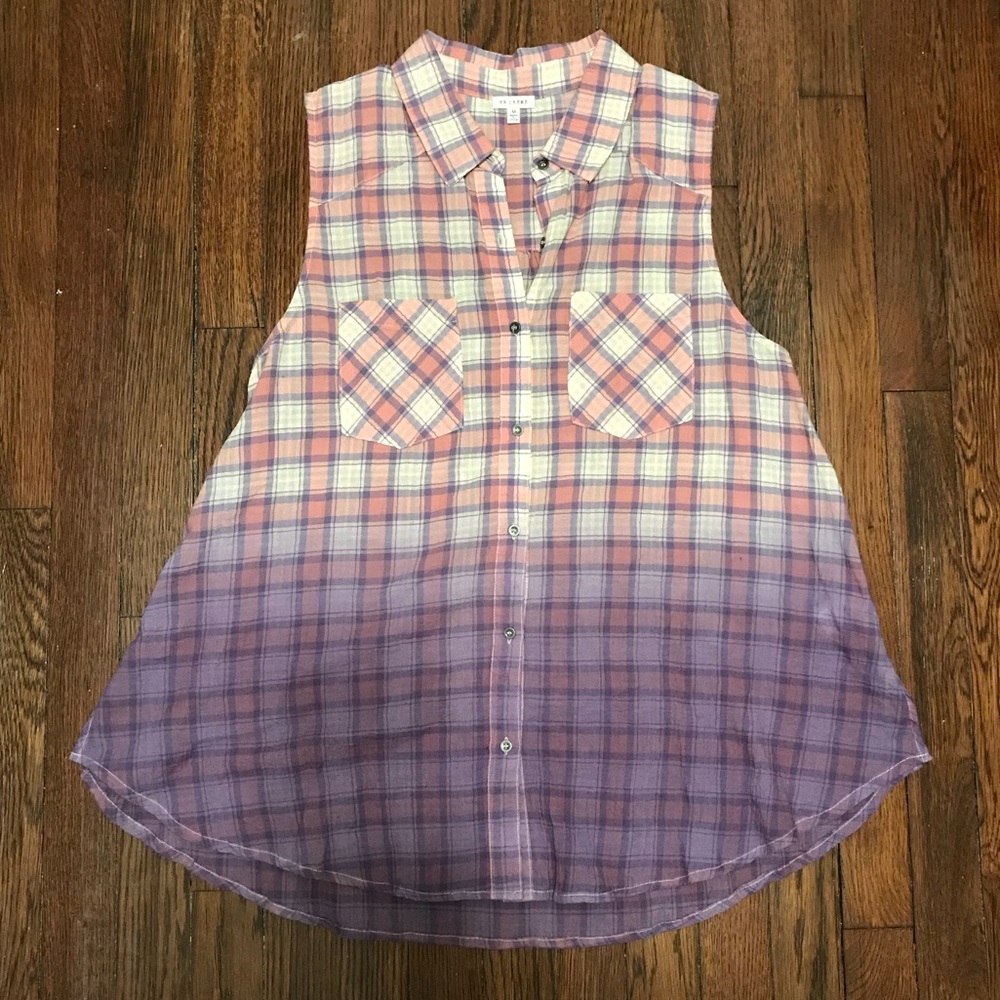 These Three Boutique pink and purple ombré flannel
